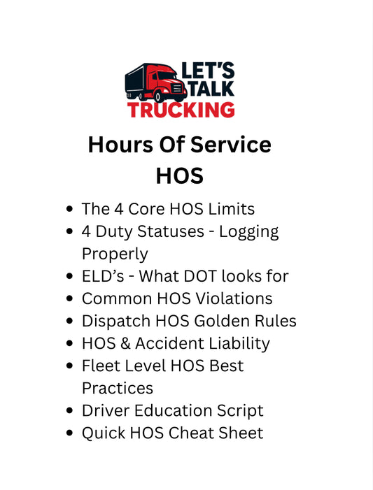 Hours of Service HOS - Digital Download
