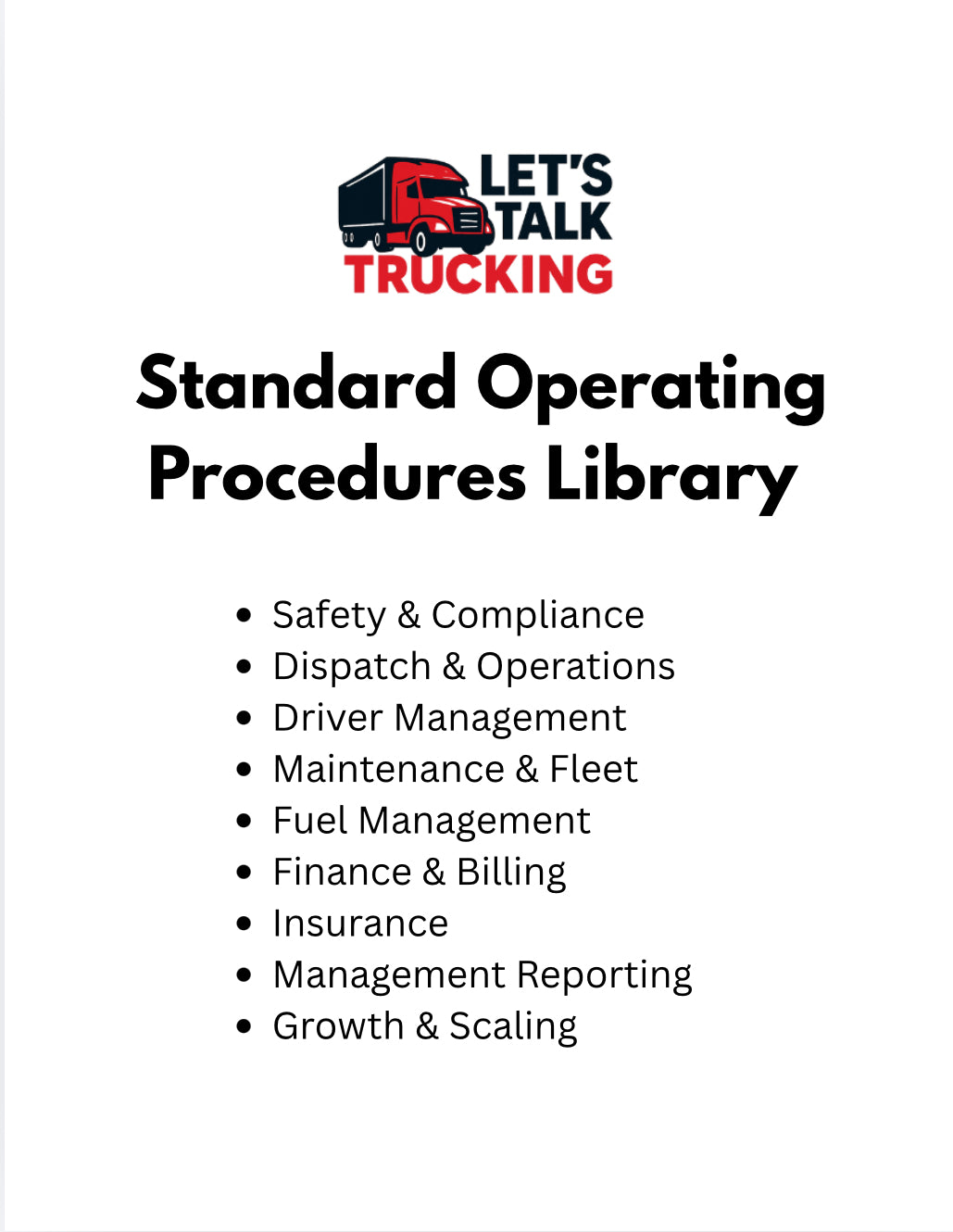 Standard Operating Procedures Library Manual - Digital Download